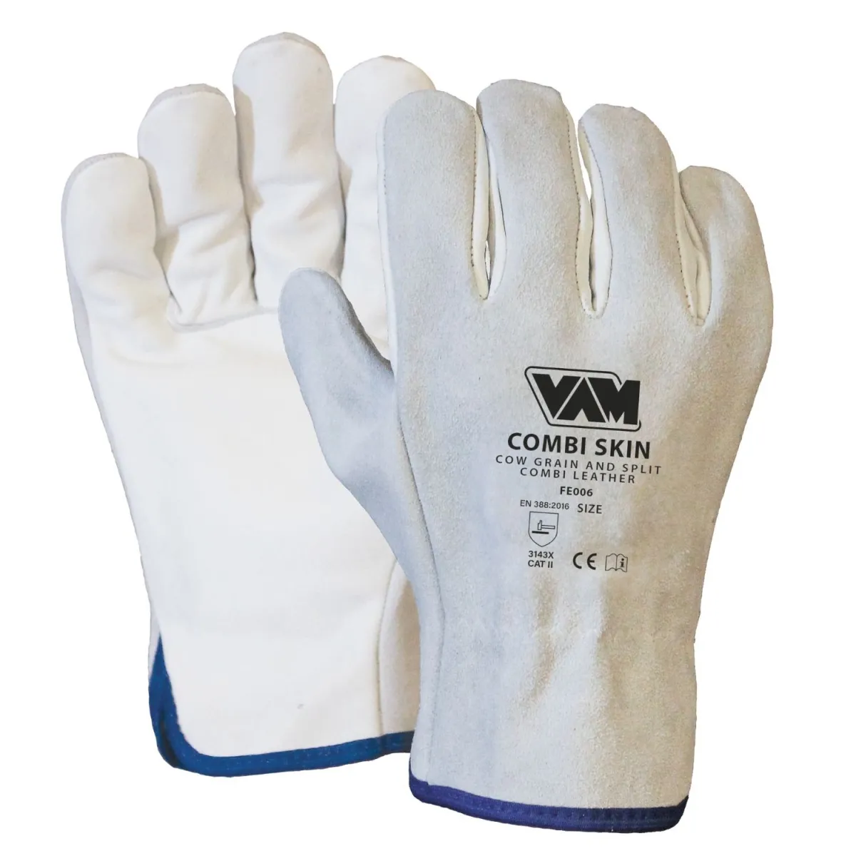 Guanti da Lavoro in Pelle Fiore Crosta - Combi Skin | Codice NM-FE006