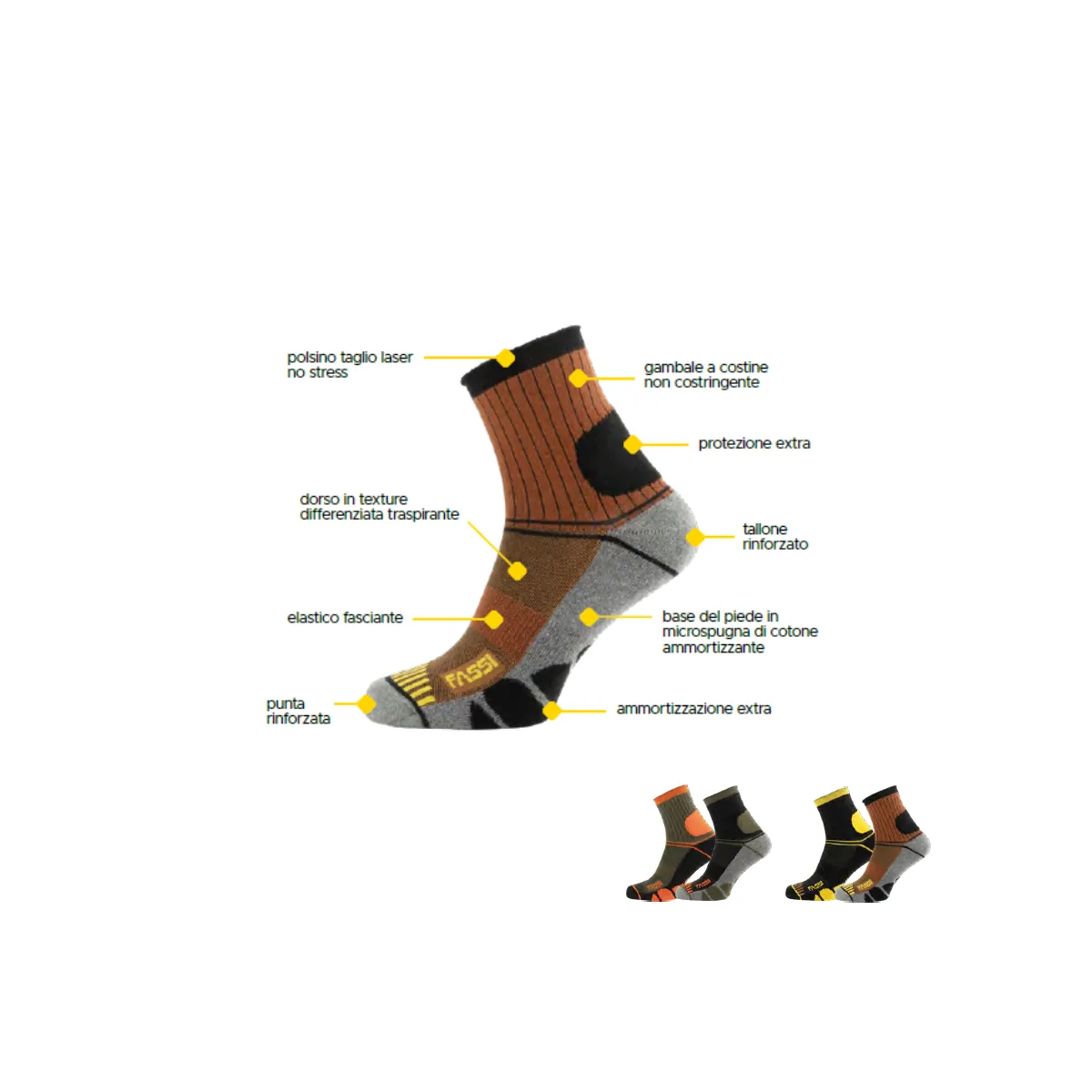 U power red lion | Calze da lavoro estive traspiranti