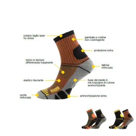 U power red lion | Calze da lavoro estive traspiranti