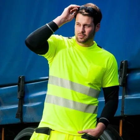 T-Shirt Alta Visibilita' Vision Gialla | Codice T181G