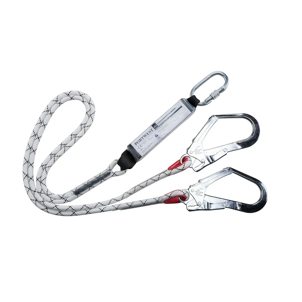 Cordino Doppio per Ponteggi con Moschettoni e Assorbitore di Energia | Codice FP55