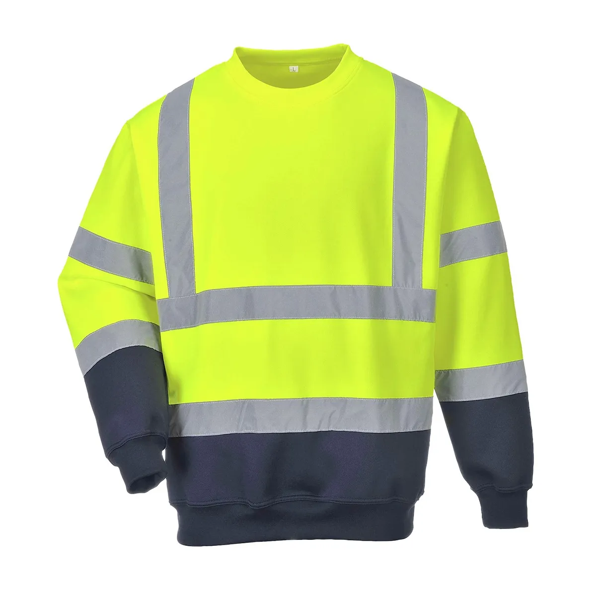 Felpa Ad Alta Visibilità Bicolore Hi-Vis Giallo/Navy | Codice B306G