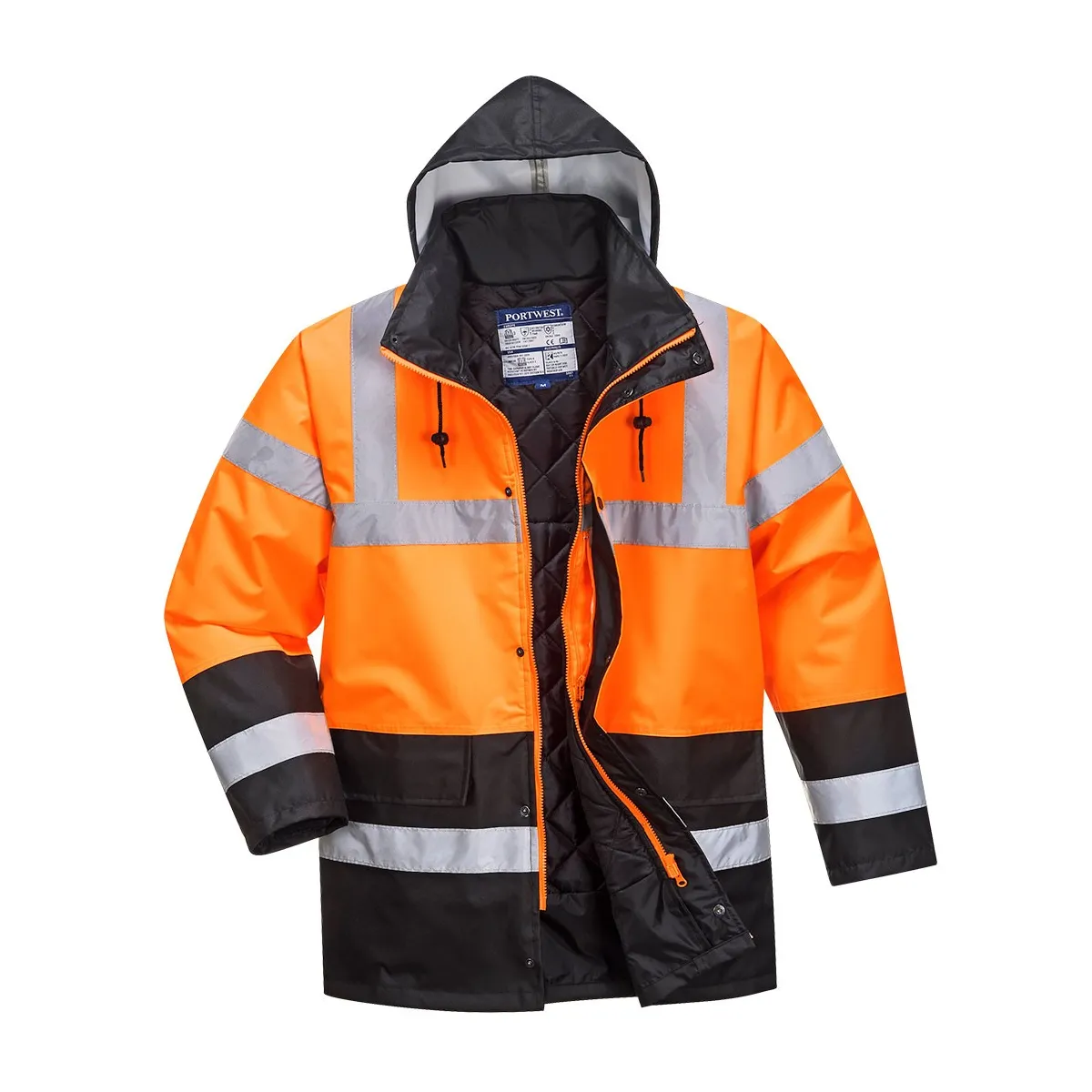 Giaccone Ad Alta Visibilità Imbottito Arancio/Navy | Codice S467