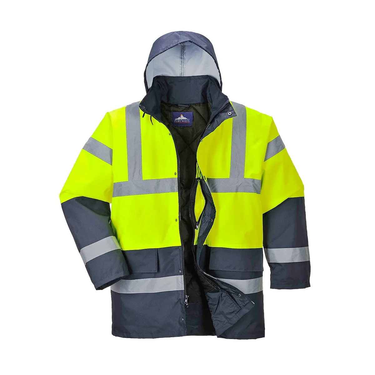 Giaccone Ad Alta Visibilità Imbottito Giallo/Navy | Codice S466