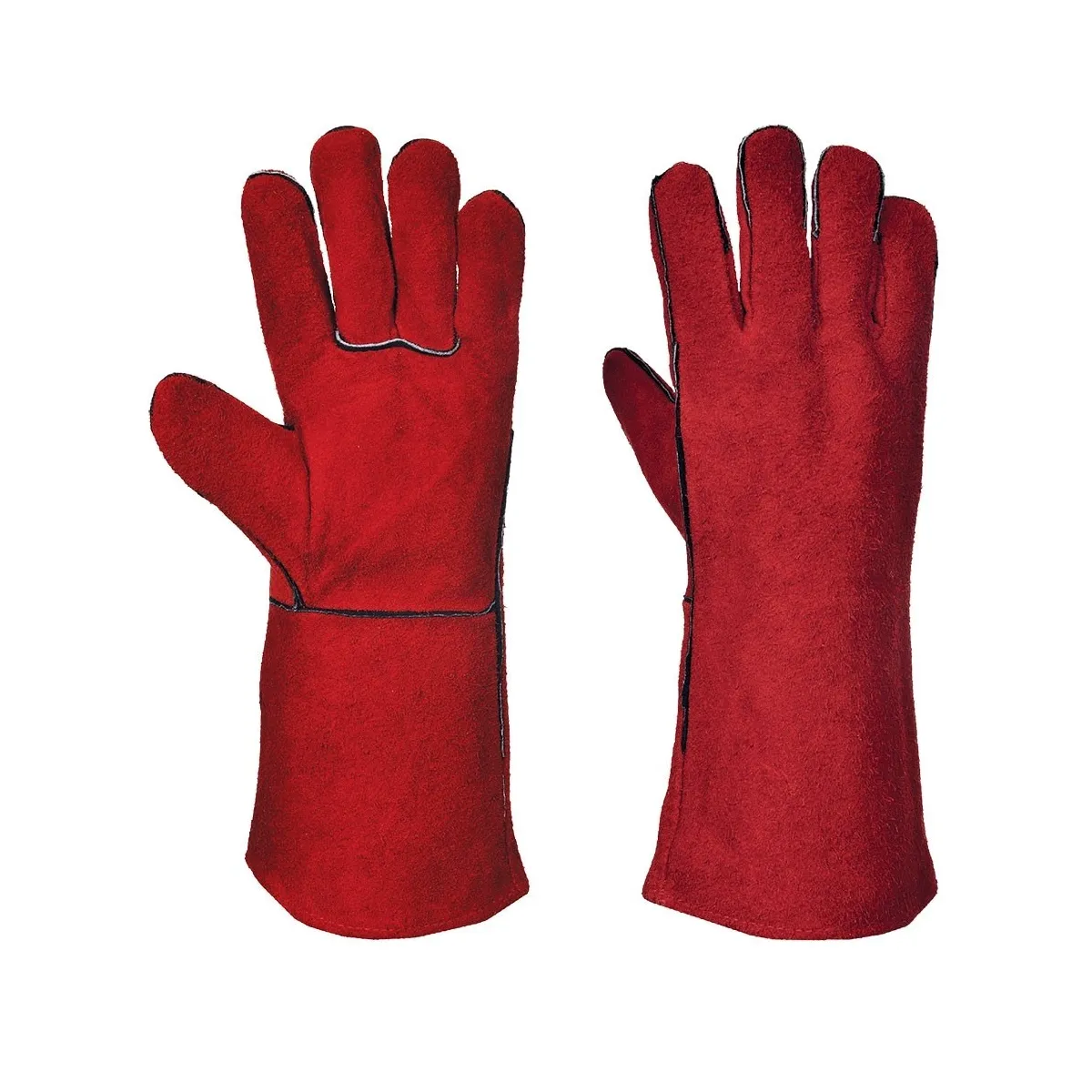 Guanti Di Protezione In Pelle Da Saldatore Rosso | Codice A500