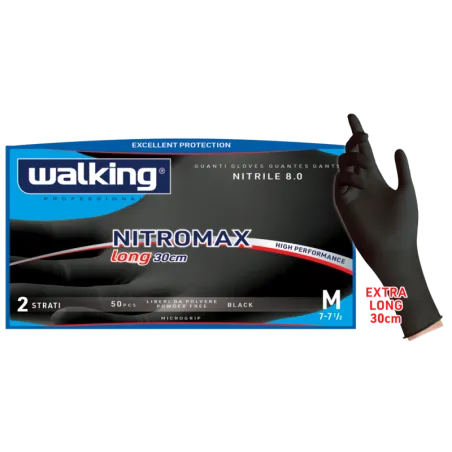 Guanti Nitrile Extra Long 29 cm | DPI Cat. III | Think Safe