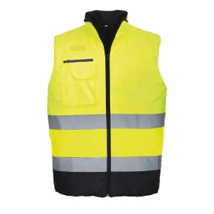 Gilet Imbottito Ad Alta Visibilità Giallo/Navy | Codice S267