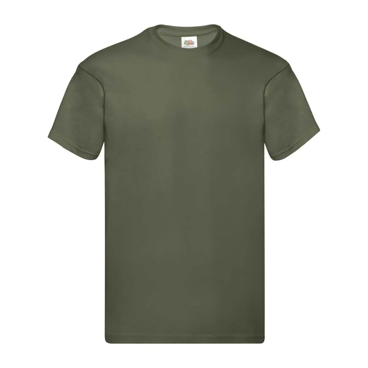 T-Shirt Fruit Of The Loom in Cotone colore verde militare 59