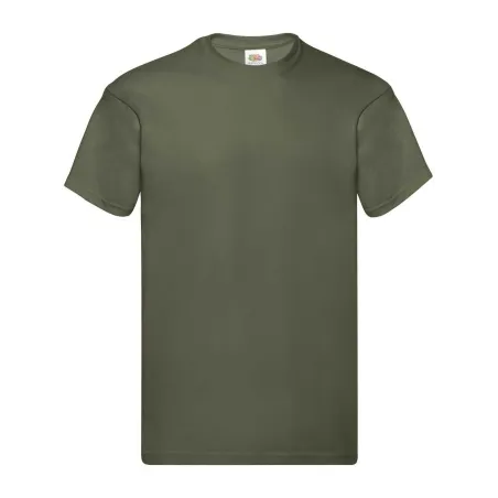 T-Shirt Fruit Of The Loom in Cotone colore verde militare 59