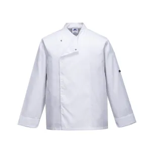 Giacca Bianca Da Chef Modello Cross Over Con Bottoni Nascosti | Codice C730B