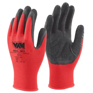 Guanti da lavoro Red Mix Spalmato in Lattice Crinkle | Codice NM-RML
