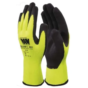 Guanti da lavoro Yellow Mix Spalmato in Lattice Sabbiato | Codice NM-YML