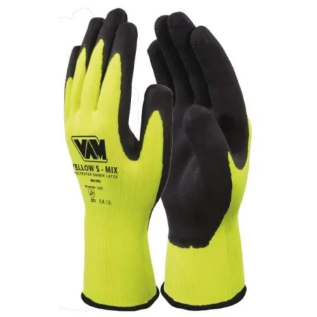Guanti da lavoro Yellow Mix Spalmato in Lattice Sabbiato | Codice NM-YML