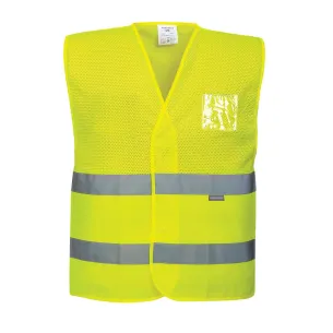 Gilet Ad Alta Visibilita' A Mezza Rete | Giallo | Codice C494G