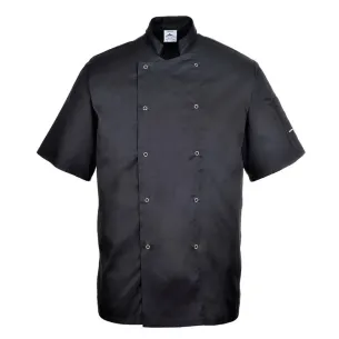 Giacca Nera Da Chef A Manica Corta Modello Cumbria | Codice C733N