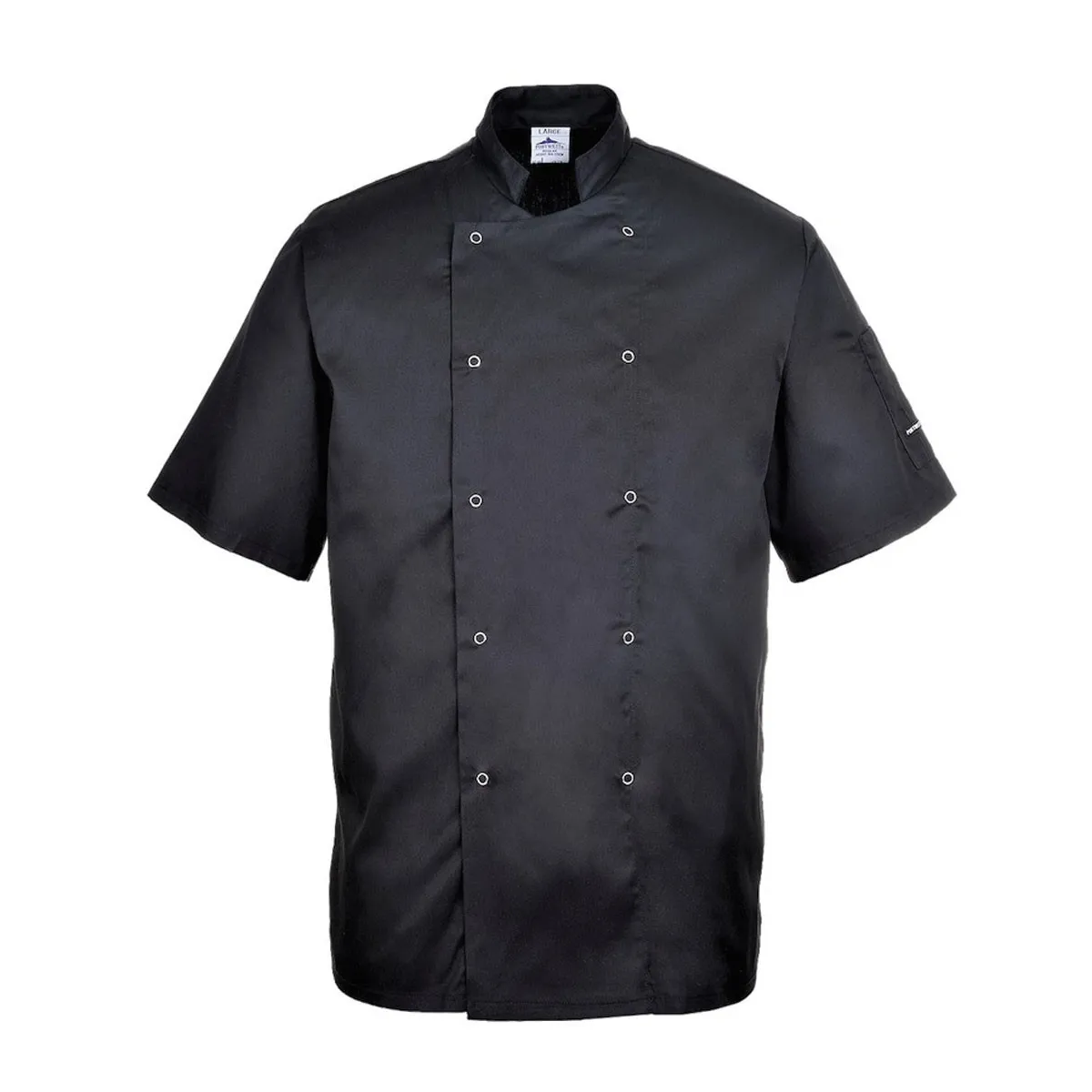 Giacca Nera Da Chef A Manica Corta Modello Cumbria | Codice C733N