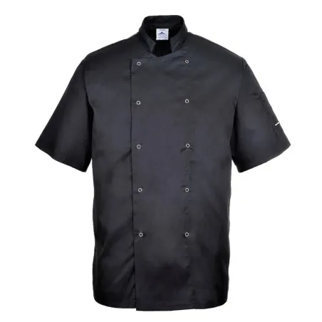 Giacca Nera Da Chef A Manica Corta Modello Cumbria | Codice C733N