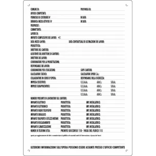 Cartello Concessione Edilizia in Polionda - Misura 80x60 | Codice 5264052