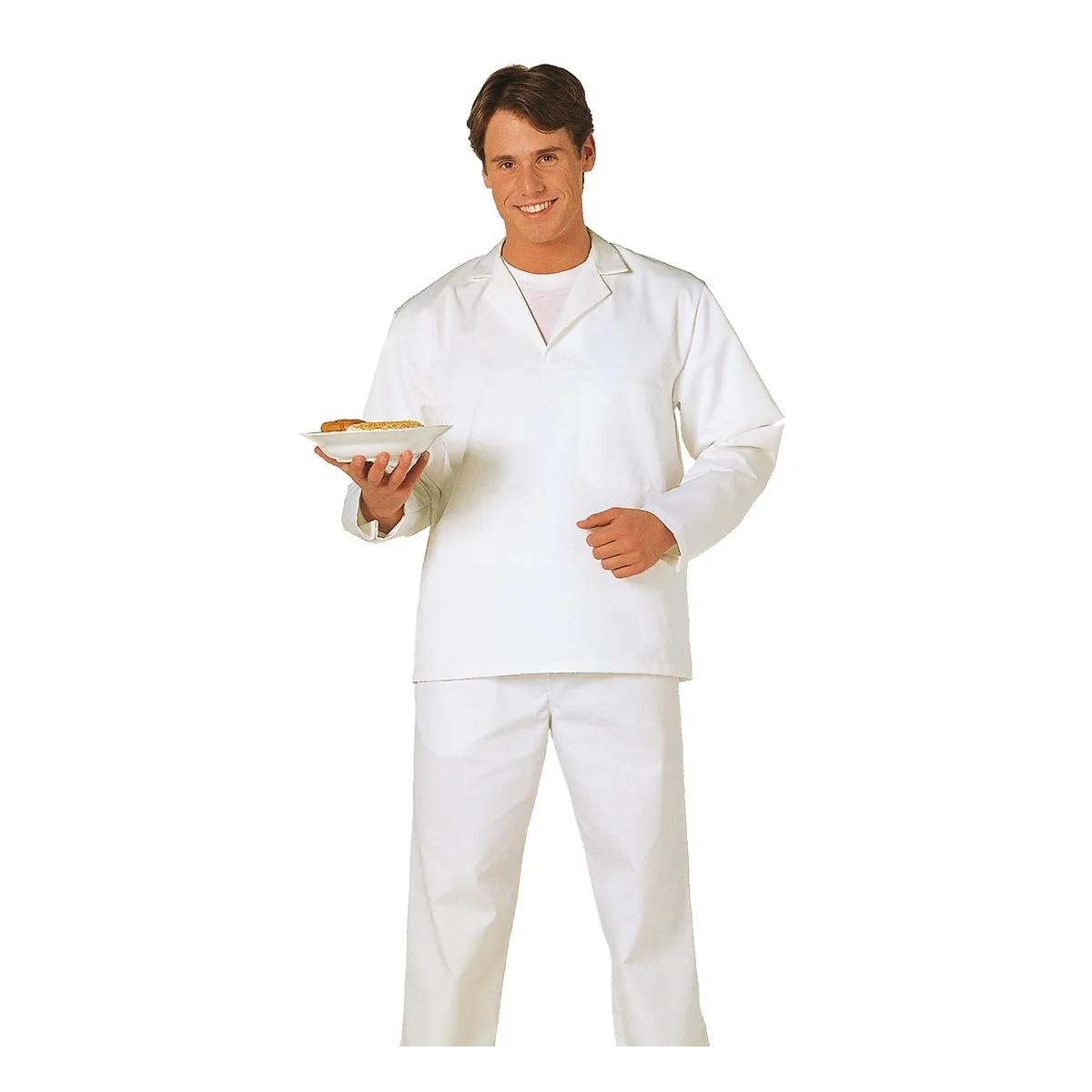 Camicia Bianca Da Panettiere A Maniche Lunghe | Codice 2203