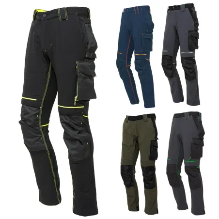 U-Power Atom – Pantaloni da lavoro stretch con tasche e protezione ginocchia | Think Safe
