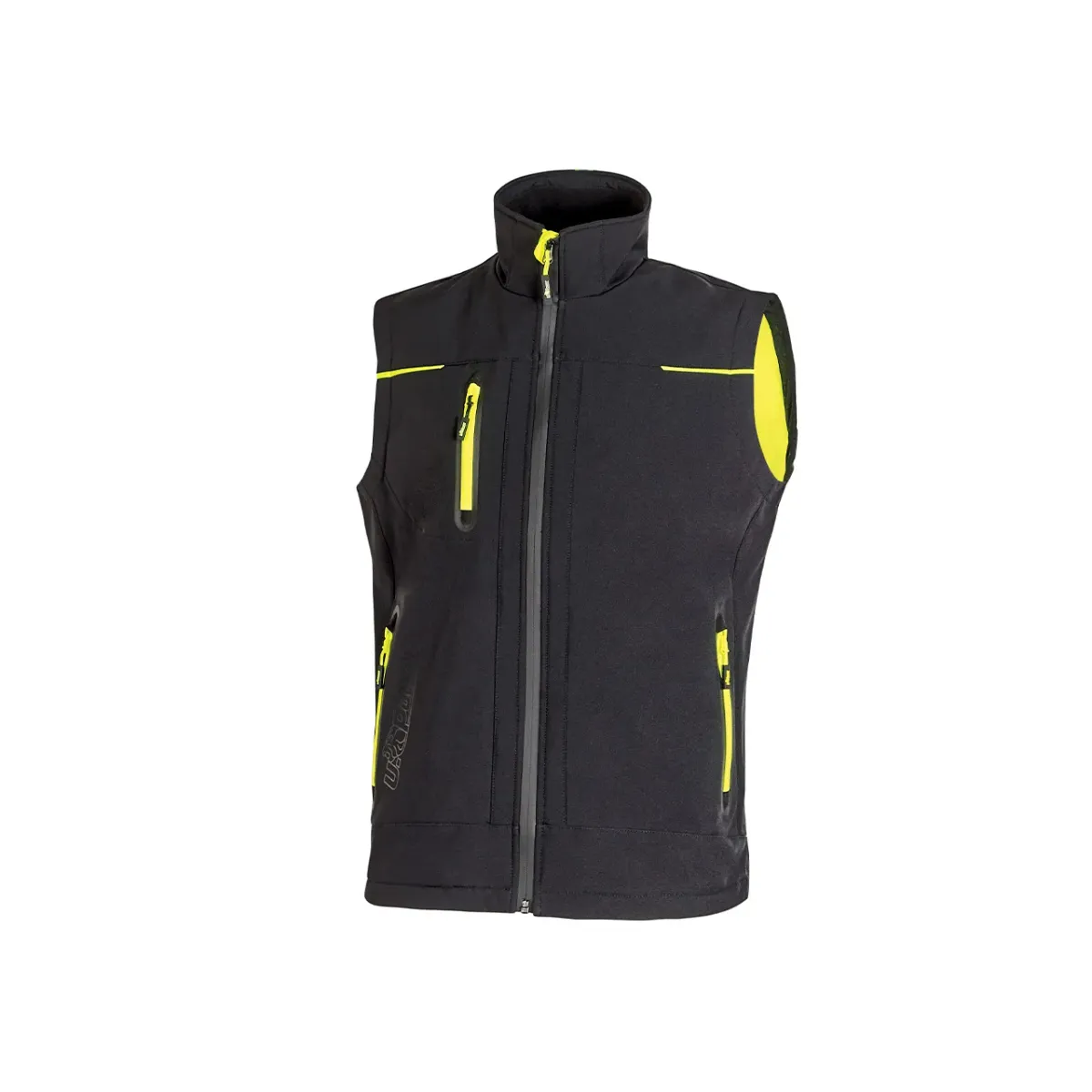 Gilet UPower Universe in Softshell Scuro (Black Carbon) | Codice FU188BC