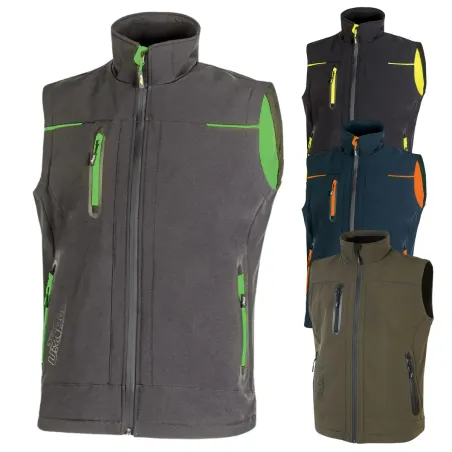 Gilet UPower Universe in Softshell Scuro (Black Carbon) | Codice FU188BC