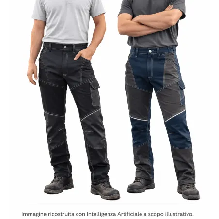 Pantaloni da Lavoro Uomo Elastcizzati Slim Fit Jump | Codice JMP02-536