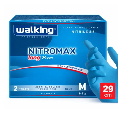 Guanti Nitrile Extra Long 29 cm | DPI Cat. III | Think Safe