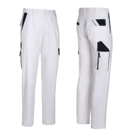 Pantaloni da Lavoro Bianchi da Imbianchino con Tasconi | Cotone Massaua 100% | Codice COL02101