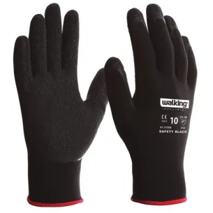 Guanti Antiscivolo In Lattice Rugoso Walking Safety Black | Codice 2150