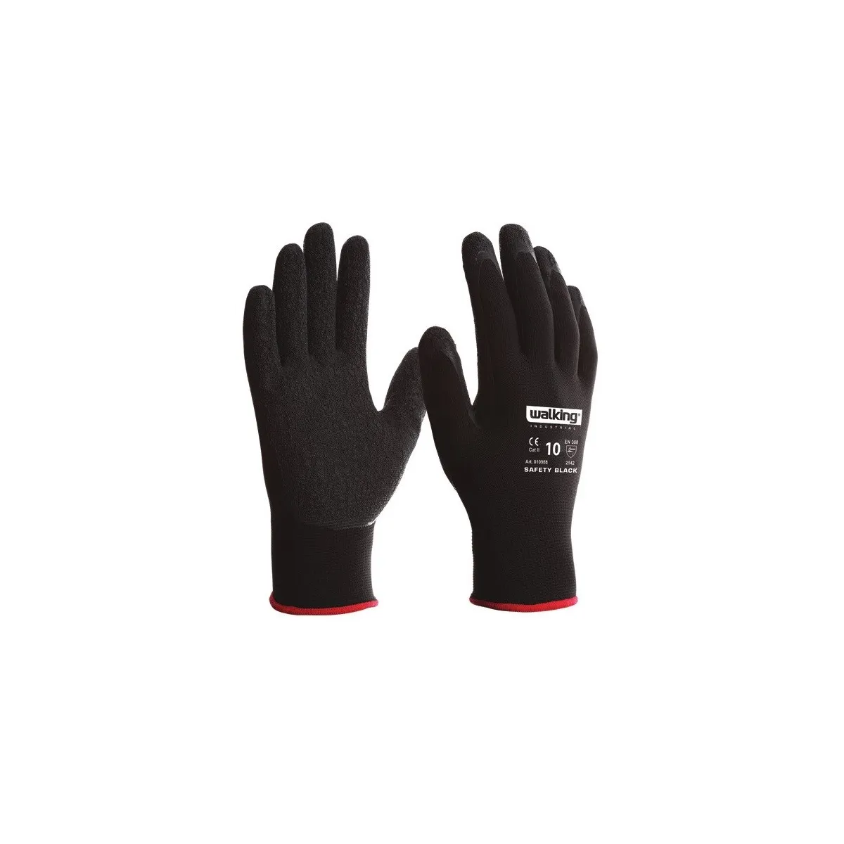 Guanti Antiscivolo In Lattice Rugoso Walking Safety Black | Codice 2150