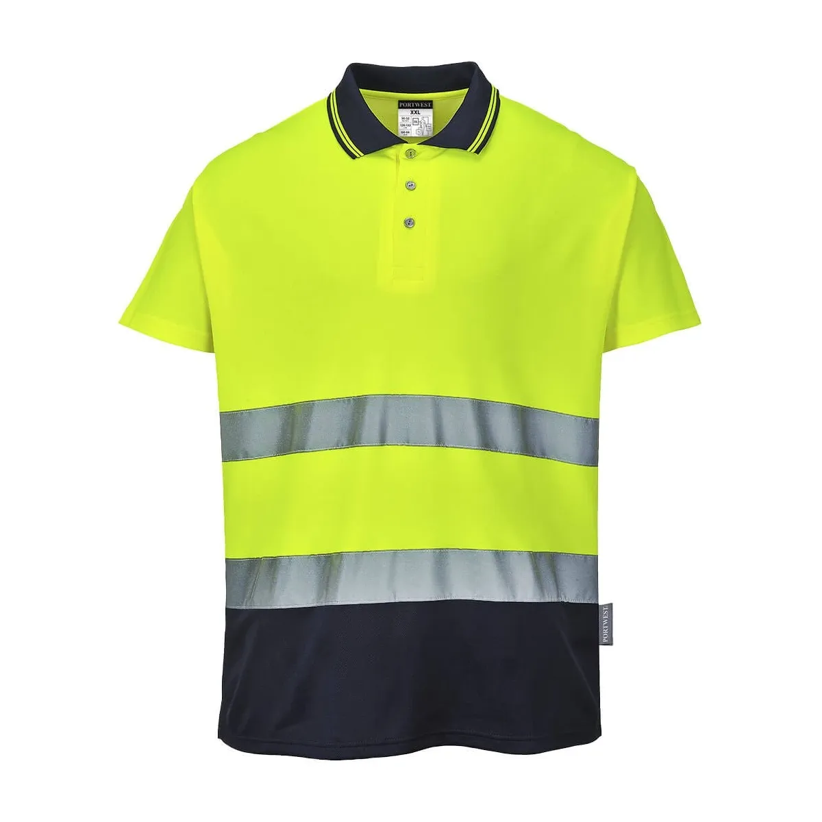 Polo ad Alta Visibilita Cotton Comfort - Giallo/Blue | Codice S174