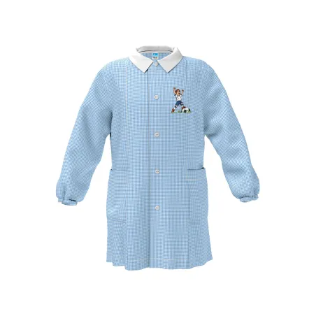 Grembiule Asilo Bambino Celeste con Ricamo Pallone