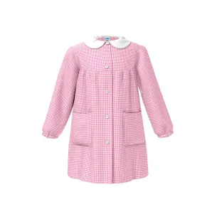 Grembiule Asilo Bimba Rosa con Bottoni Centrali Neutro