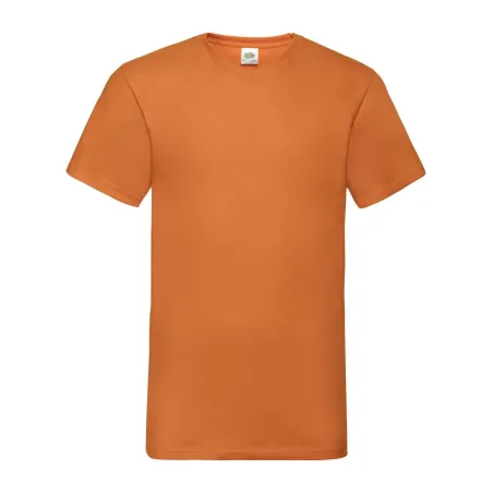 T-Shirt Fruit of The Loom Unisex Scollo a V in Cotone