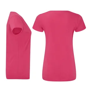 T-Shirt Donna Fruit of The Loom Scollo a V in Cotone 2