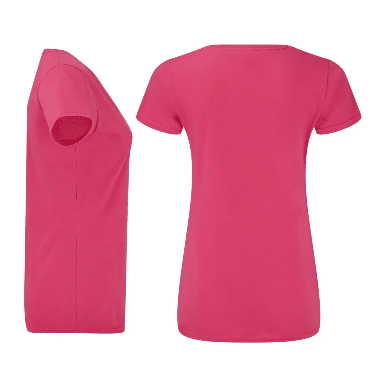 T-Shirt Donna Fruit of The Loom Scollo a V in Cotone