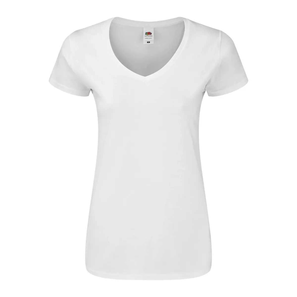 T-Shirt Donna Fruit of The Loom Scollo a V in Cotone