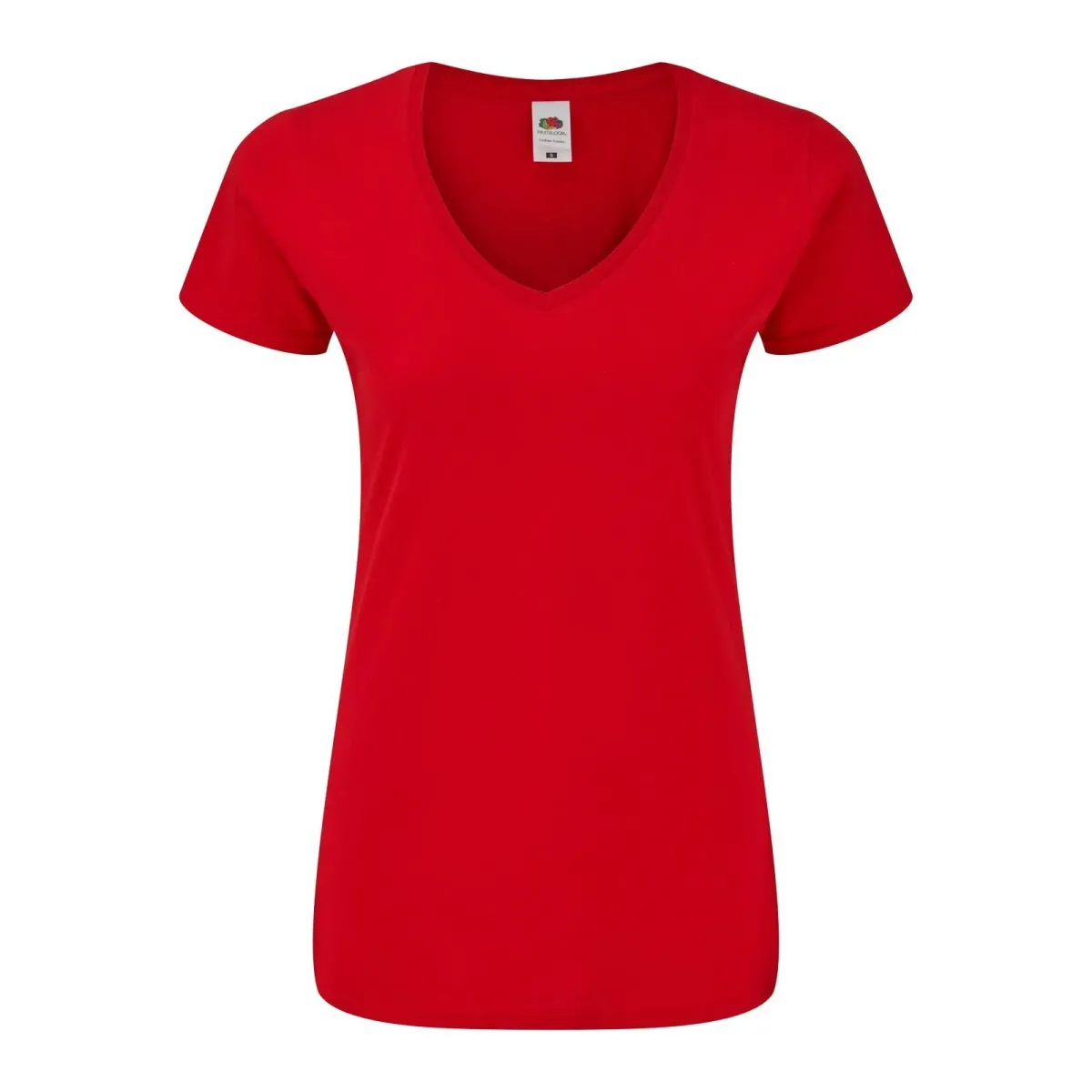 T-Shirt Donna Fruit of The Loom Scollo a V in Cotone