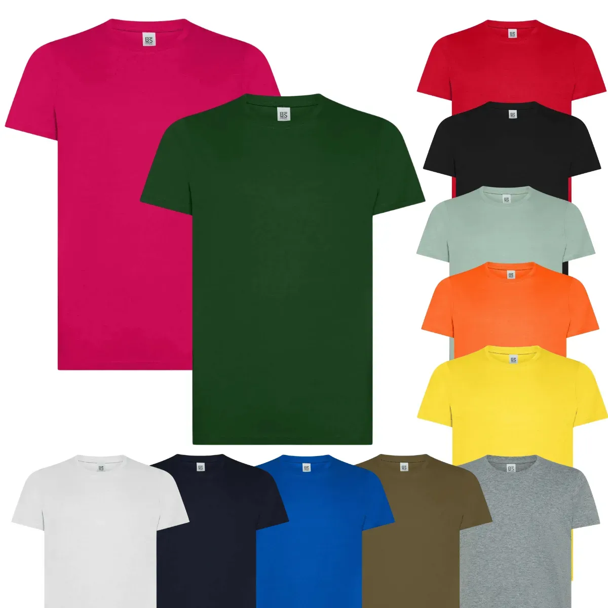 T-Shirt in Cotone a Maniche Corte Evolution T | Bianca | Codice BS010-WH