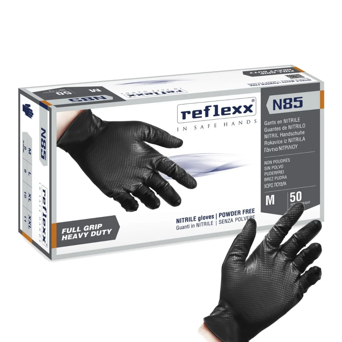Guanti in Nitrile Spessorato con Grip Reflexx N85 | Codice RXX-N85
