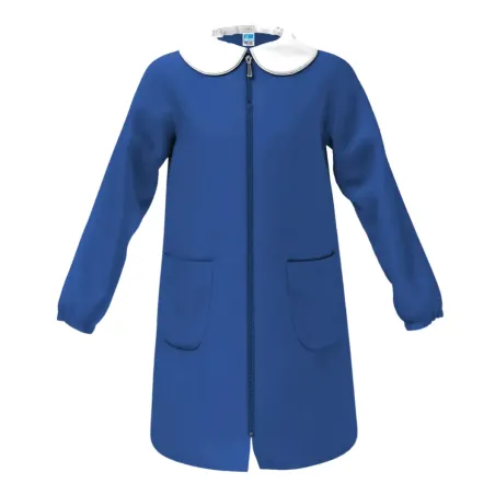 Grembiule Bimba Blue Royal con Zip Centrale Neutro