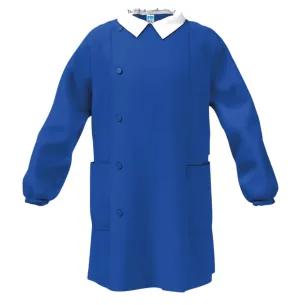 Grembiule Scuola Bimbo Blue Royal con Bottoni Laterali