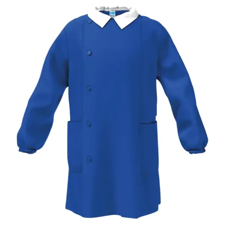 Grembiule Scuola Bimbo Blue Royal con Bottoni Laterali