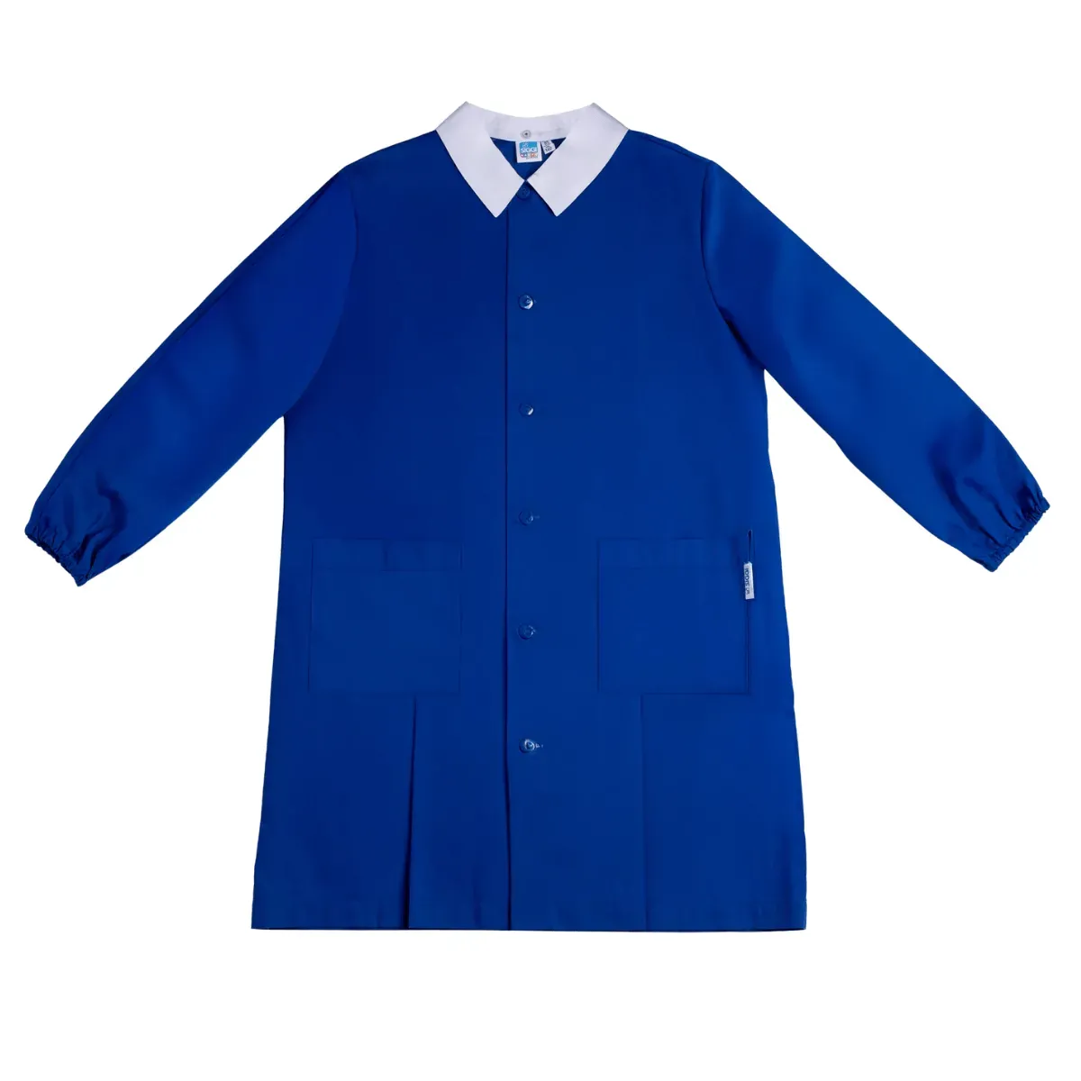 Grembiule Scuola Bimbo Blue Royal con Bottoni Centrali
