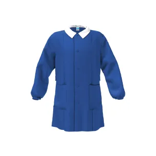 Grembiule Scuola Bimbo Blue Royal con Bottoni Centrali