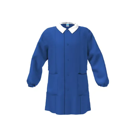 Grembiule Scuola Bimbo Blue Royal con Bottoni Centrali
