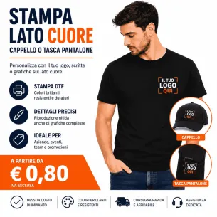 Logo Lato Cuore o Tasca - Max 10 Cm
