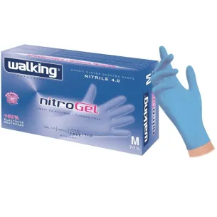 Guanti in Nitrile Senza Polvere Walking Nitrogel (Conf. 100 Pz) | Codice BR1168