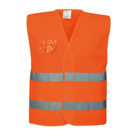 Gilet Ad Alta Visibilita' A Mezza Rete | Arancione | Codice C494A